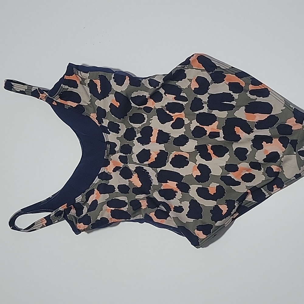 DKNY  Navy Leopard Print  One Piece Swimsuit 12 - Picture 3 of 13